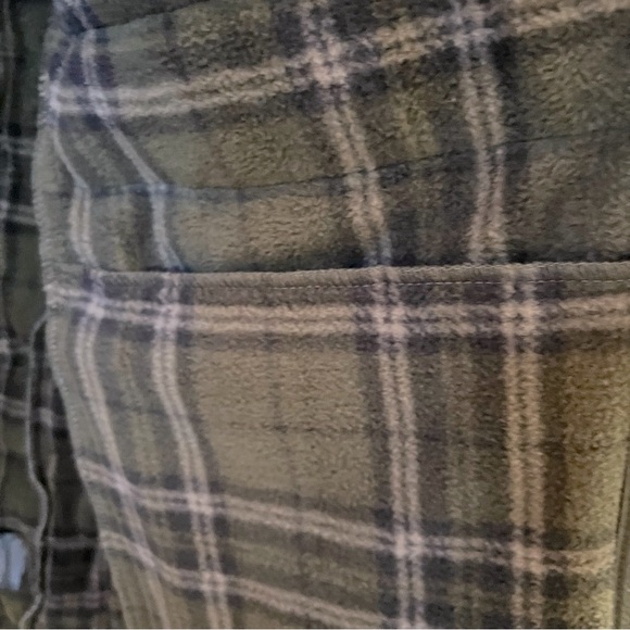 Voyager Khaki Olive Green Quilted puffer Jacket w soft plaid lining, Women Sz L - Picture 8 of 15
